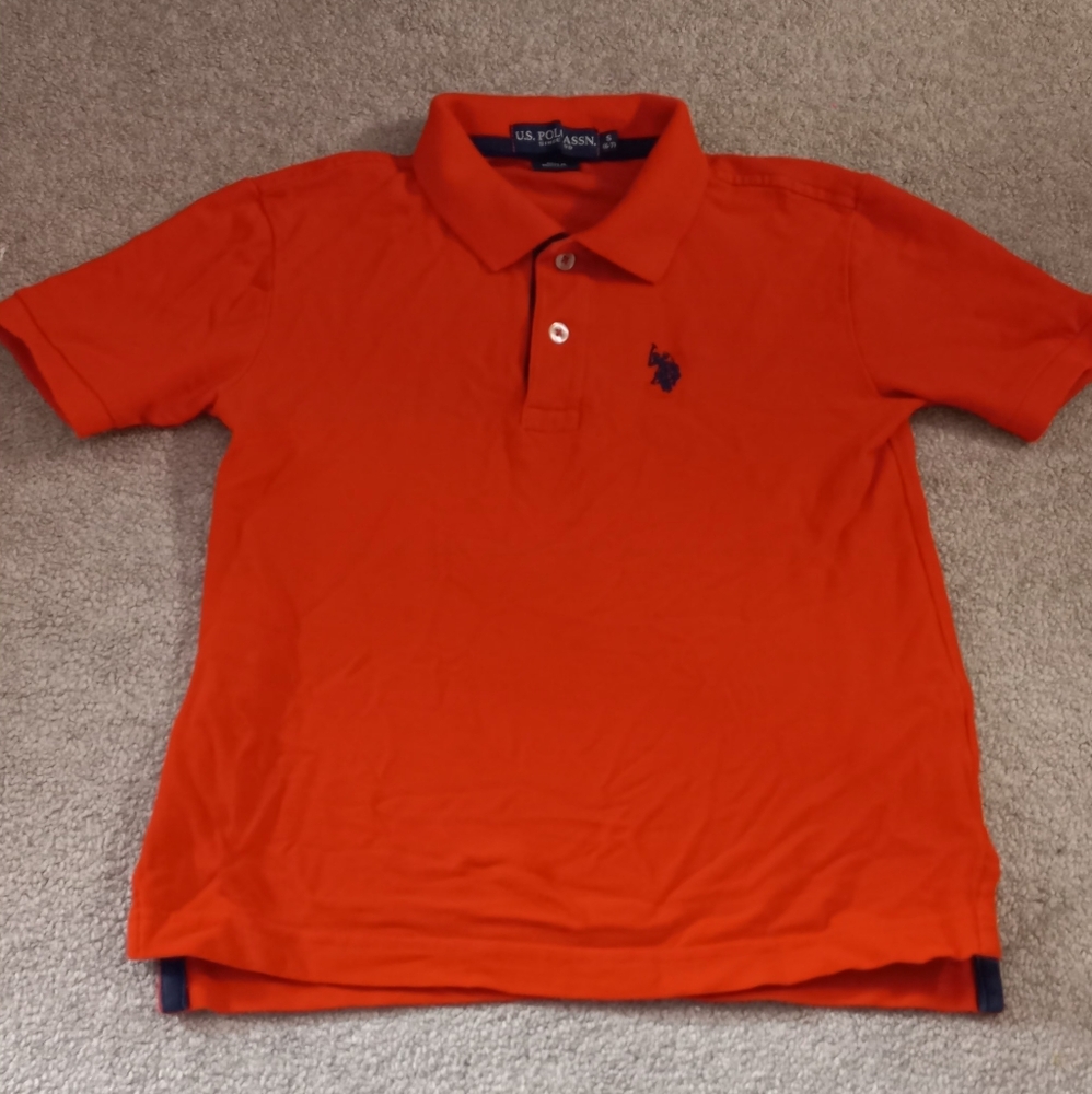 Boys orange preppy Polo shirt